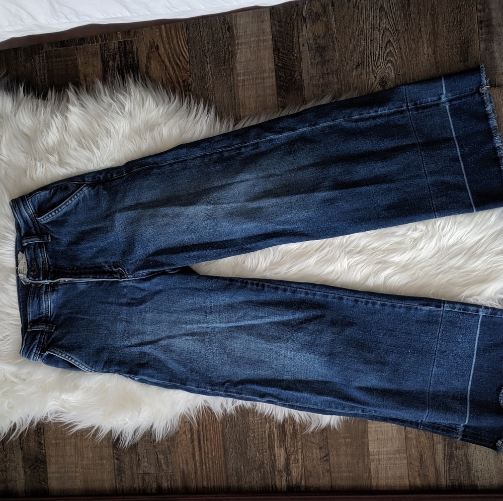 Size 24 Super Flare Crop Free People Jeans